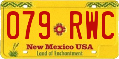 NM license plate 079RWC