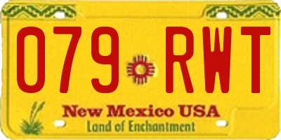 NM license plate 079RWT