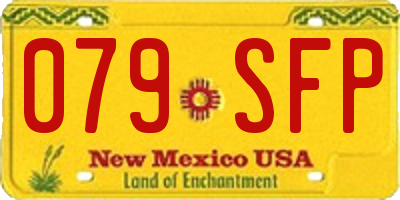 NM license plate 079SFP
