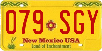 NM license plate 079SGY