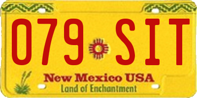 NM license plate 079SIT