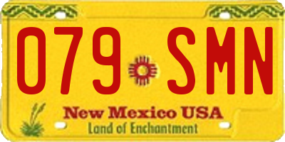 NM license plate 079SMN