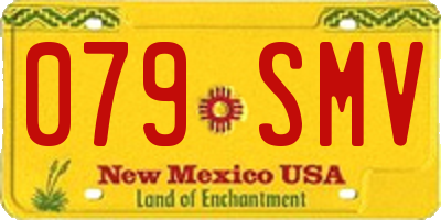 NM license plate 079SMV