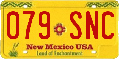 NM license plate 079SNC