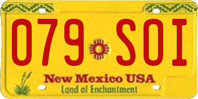 NM license plate 079SOI
