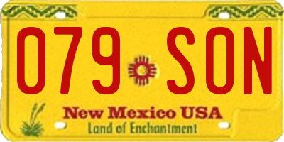NM license plate 079SON
