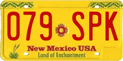NM license plate 079SPK