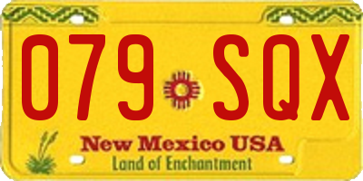 NM license plate 079SQX
