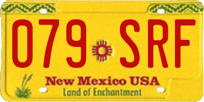 NM license plate 079SRF