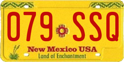 NM license plate 079SSQ