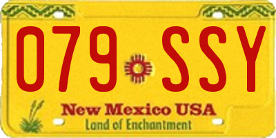 NM license plate 079SSY