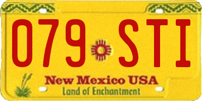 NM license plate 079STI