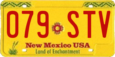 NM license plate 079STV