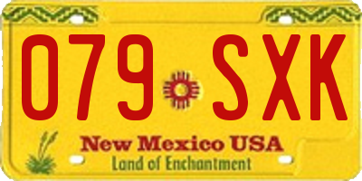 NM license plate 079SXK