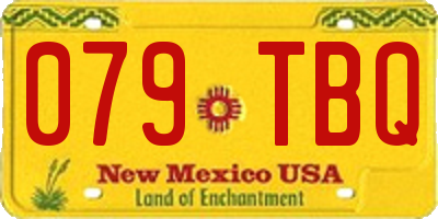 NM license plate 079TBQ