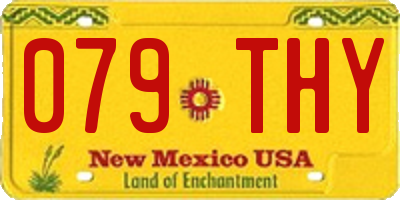 NM license plate 079THY