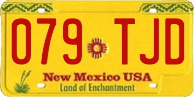 NM license plate 079TJD