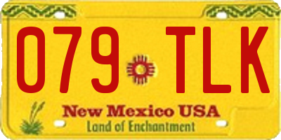 NM license plate 079TLK