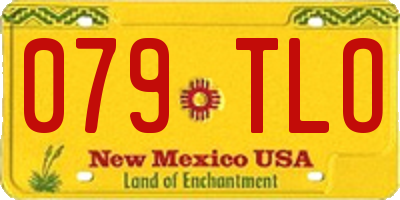 NM license plate 079TLO
