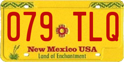 NM license plate 079TLQ