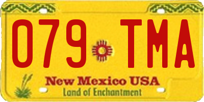 NM license plate 079TMA