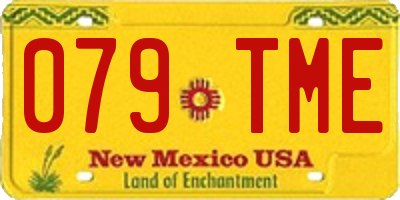 NM license plate 079TME