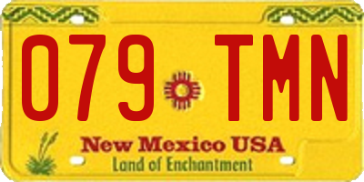NM license plate 079TMN