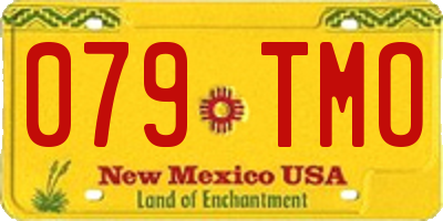 NM license plate 079TMO