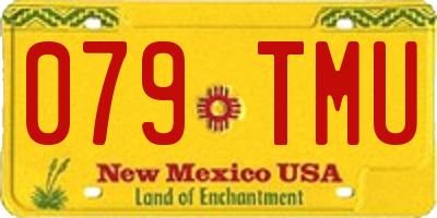 NM license plate 079TMU