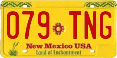 NM license plate 079TNG