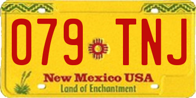 NM license plate 079TNJ