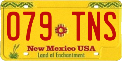NM license plate 079TNS