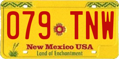 NM license plate 079TNW