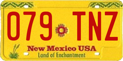 NM license plate 079TNZ