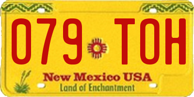NM license plate 079TOH