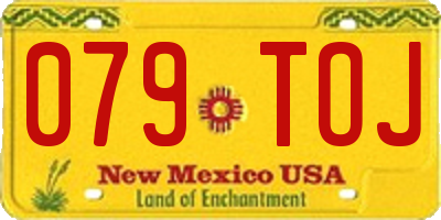 NM license plate 079TOJ