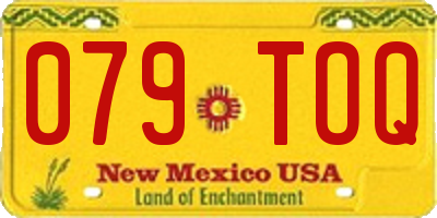 NM license plate 079TOQ