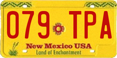 NM license plate 079TPA