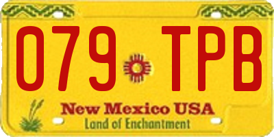 NM license plate 079TPB