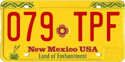 NM license plate 079TPF