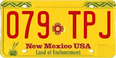 NM license plate 079TPJ