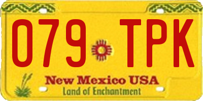 NM license plate 079TPK