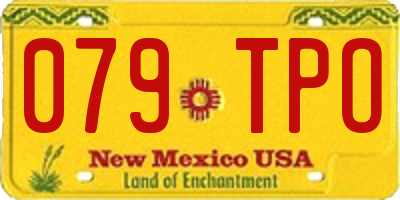NM license plate 079TPO