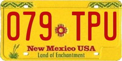 NM license plate 079TPU