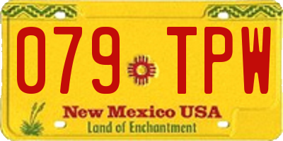 NM license plate 079TPW