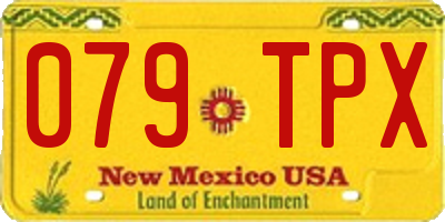 NM license plate 079TPX