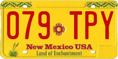 NM license plate 079TPY