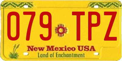 NM license plate 079TPZ