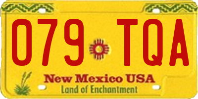 NM license plate 079TQA