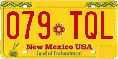 NM license plate 079TQL